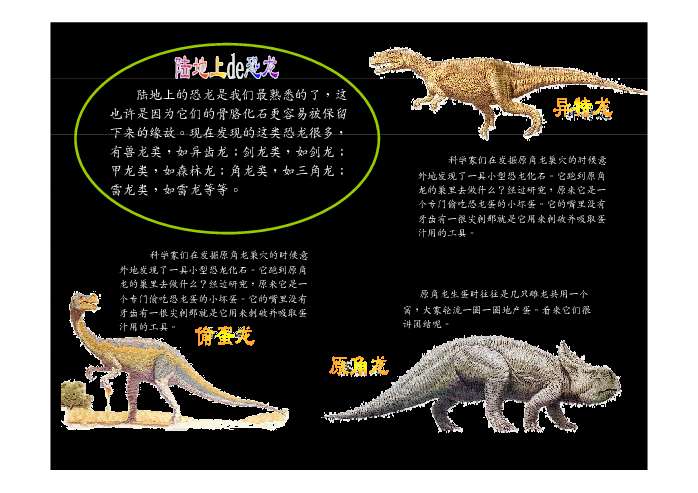 恐龙百科解说图片