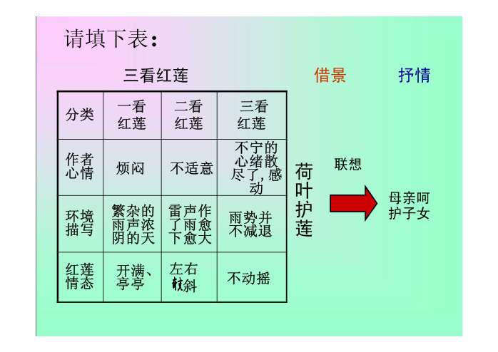 荷叶母亲的思维导图图片